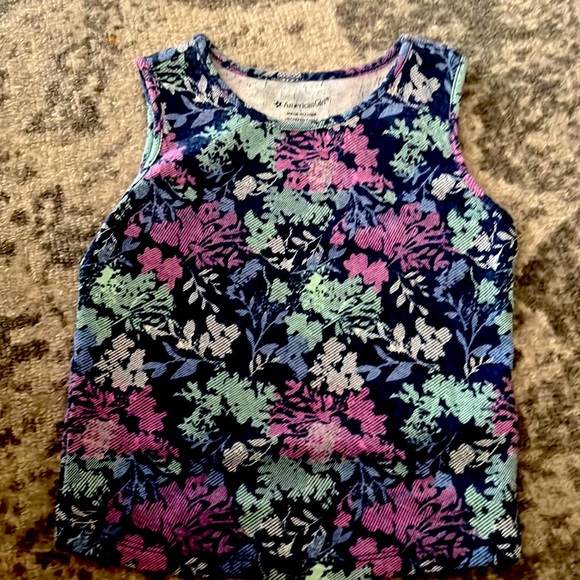 American Girl Mix and Match Purple Blue Print Tank Top 2017 small - Picture 2 of 7